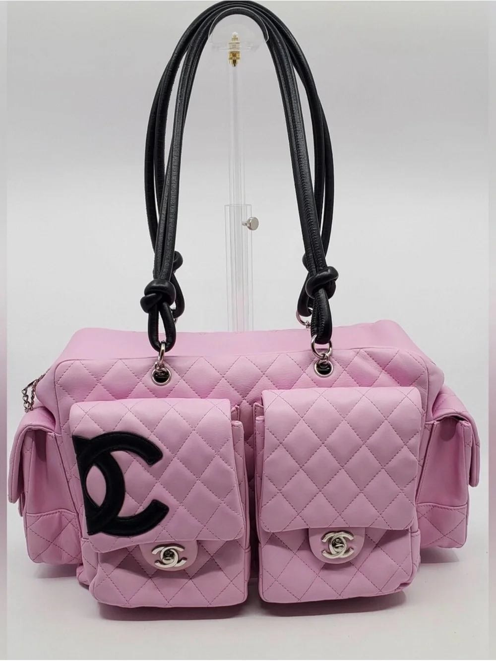 CHANEL Pink Cambon Reporter Bag